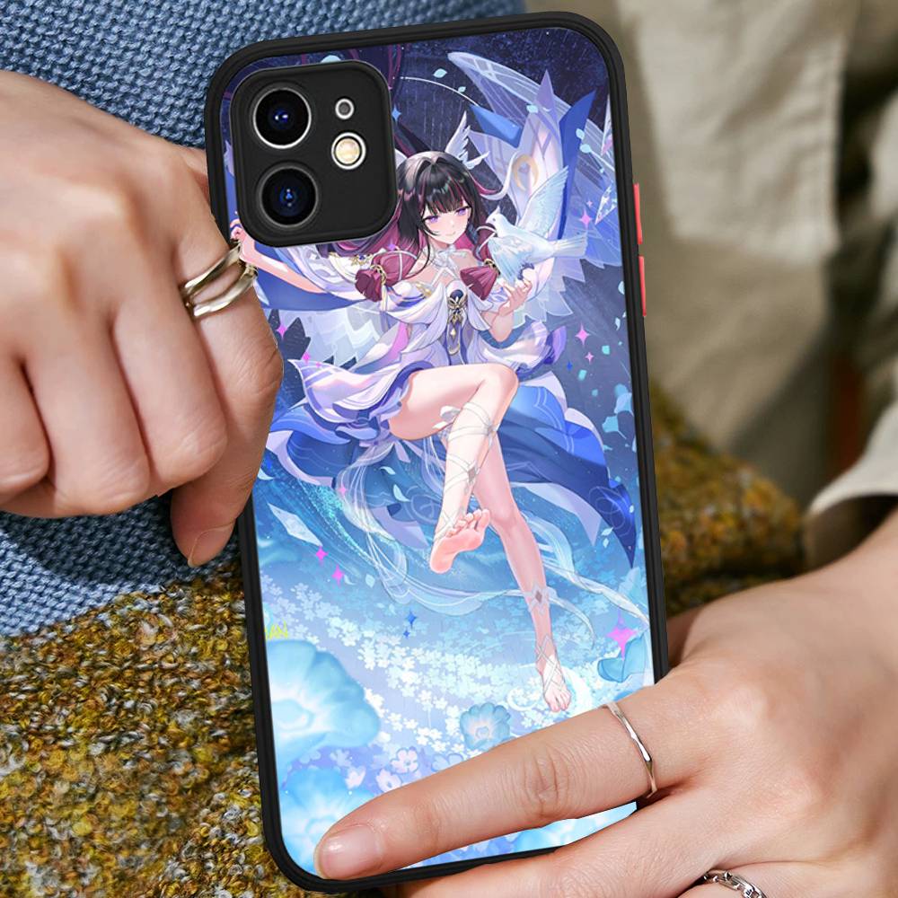 Genshin Impact Columbina Phone Case For IPhone 16 15 14 11 12 13 Pro Max Plus 12 XS Max Back Cover Matte Case