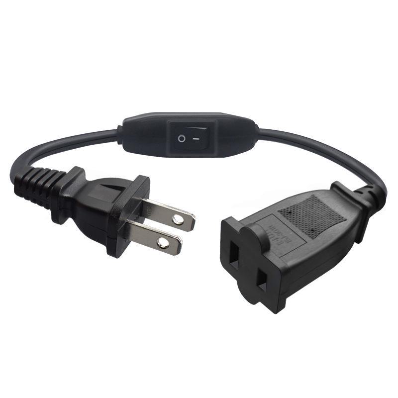 

American Standard 2-Pin Male to Female Power Cord with Independent Switch - Household Conversion Line JD3325