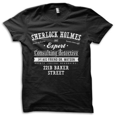 Sherlock Holmes Experten-Beratungsdetektiv-Filmreferenz-T-Shirt M5755