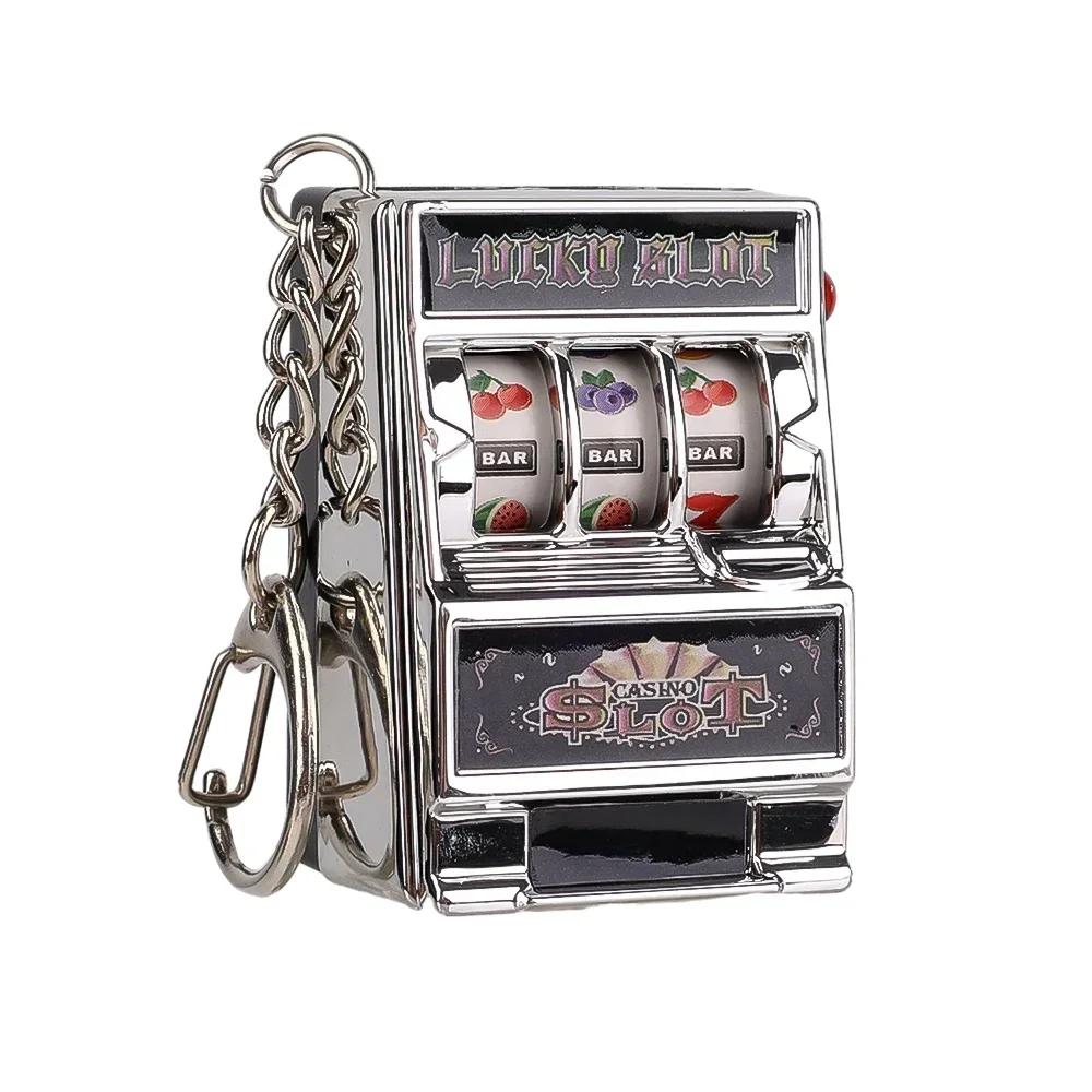 

Lucky Charms Jackpot Keychain Creative Mini Fruit Machine Keychain Mini Casino Bag Charm Lucky Slot Machine Model Children s Toy
