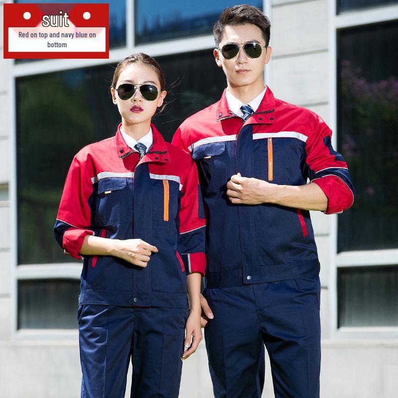 Herren- und Damen-Arbeitskleidungsset - Langärmlig, Verschleißfest, Verdickt für Frühling/Herbst. Perfekt für Schweißen & Autoreparatur.