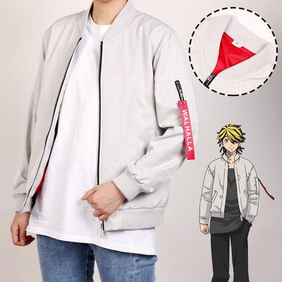 Disfraz de Anime de Los Vengadores de Tokio, chaqueta de Kazutora Hanemiya, abrigo blanco de béisbol, uniforme Valhalla, Mikey Draken, Halloween