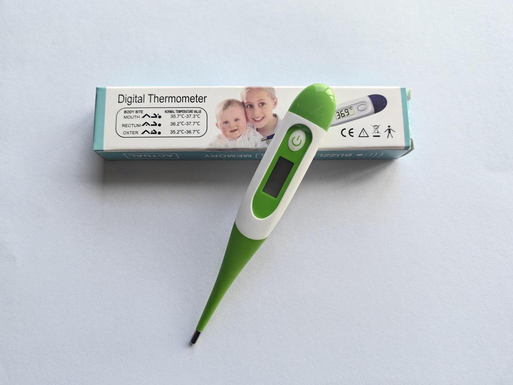 Waterproof Soft-Tip Digital Thermometer for Children and Adults, Measures Oral and Body Temperature