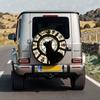 Black Cat Stained Glass Tire Cover For SUV Off Road Spare Wheel Protector Fashionable Exterior Accessories