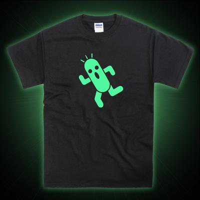 T-shirt Sabotender Cactus Ispirato a Final Fantasy - Luminescente al Buio