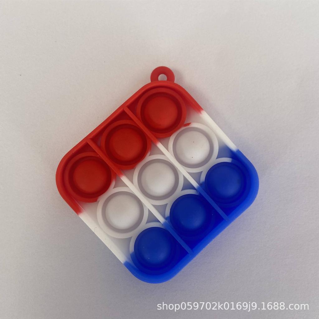 Children's Rainbow Keychain Educational Squeeze Toy - Stress Relief and Fun Decompression Board