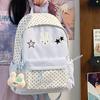 Schoolbag Japanese Girl Wind Polka Dot Backpack Female Student Schoolbag Junior High School High School Student Simple Versatile Small Fresh Backpack