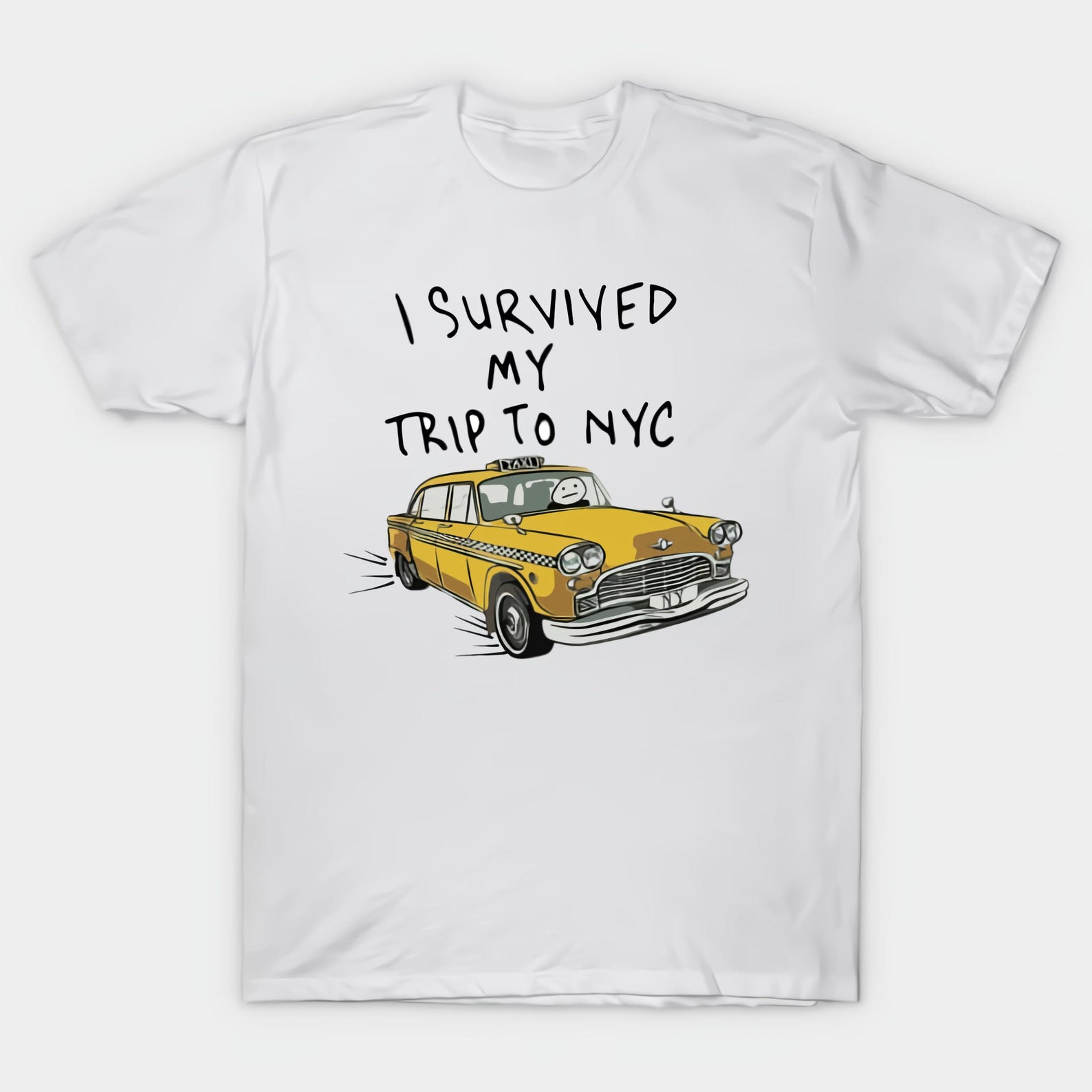 Tom I Survived My Trip To NYC White T shirt Size S-4X Casual M