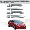 Car Modification Accessories Plated For Hyundai ELANTRA AVANTE 2016 2017 2018  Door Handle Covers Trim Paste Style Stickers
