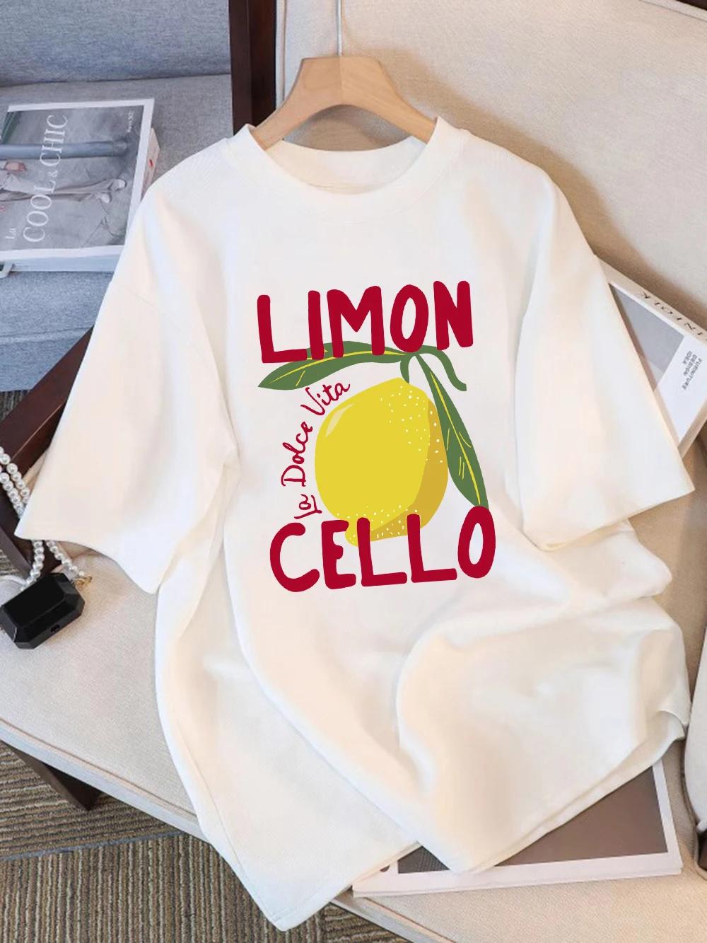 

Summer TShirt Womens Creative Lemon Fruit Cello Printing Short Sleeve Tees Comfortable Soft ONeck Tops Basic Clothes S