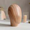Testa di Manichino con Base Stand Finitura Legno Leggera per Rivenditori
