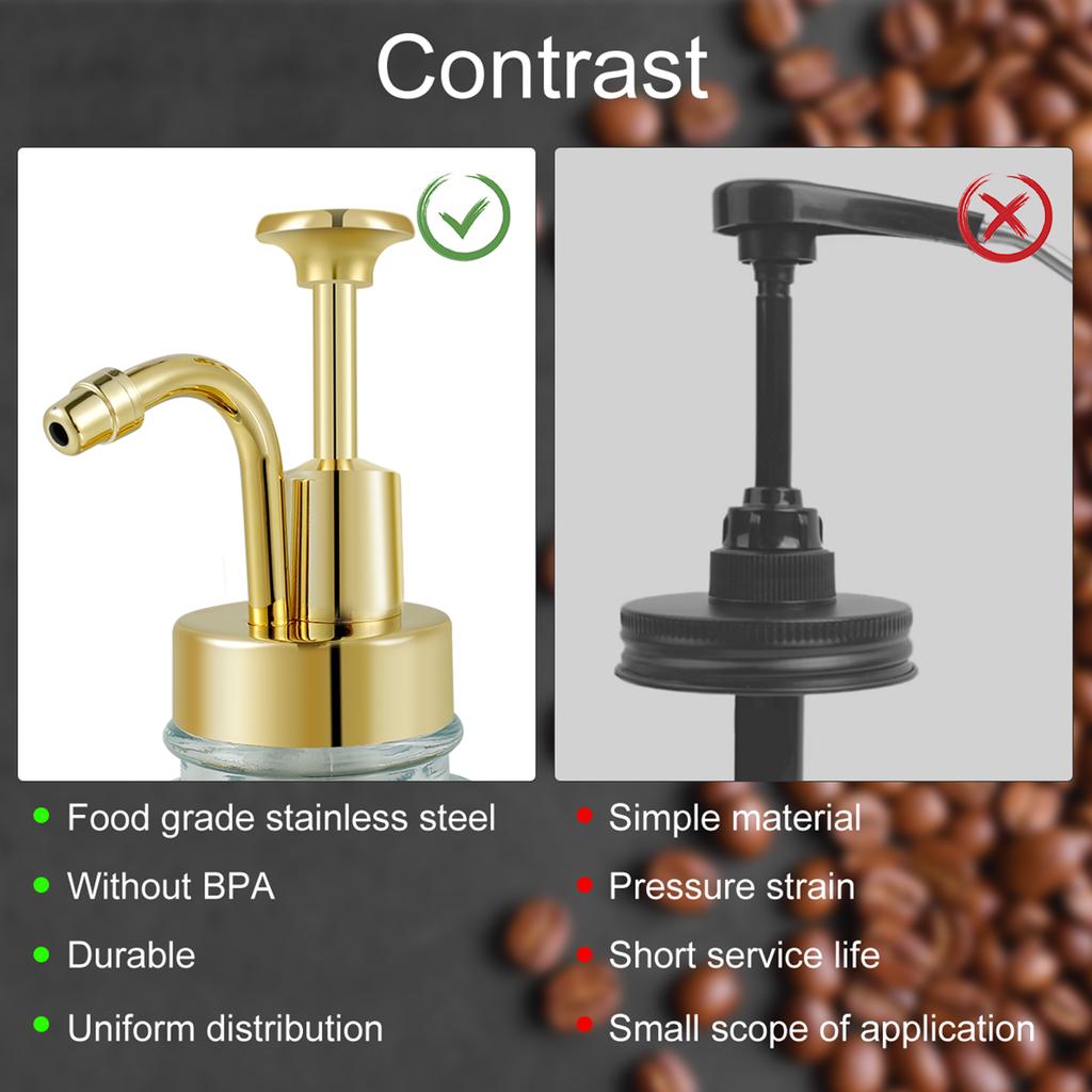 2Pcs Coffee Syrup Dispenser Set with Labels Funnel 500ml Reusable Glass Bottle Dispenser Clear Coffee Syrup Bottle BPA-free