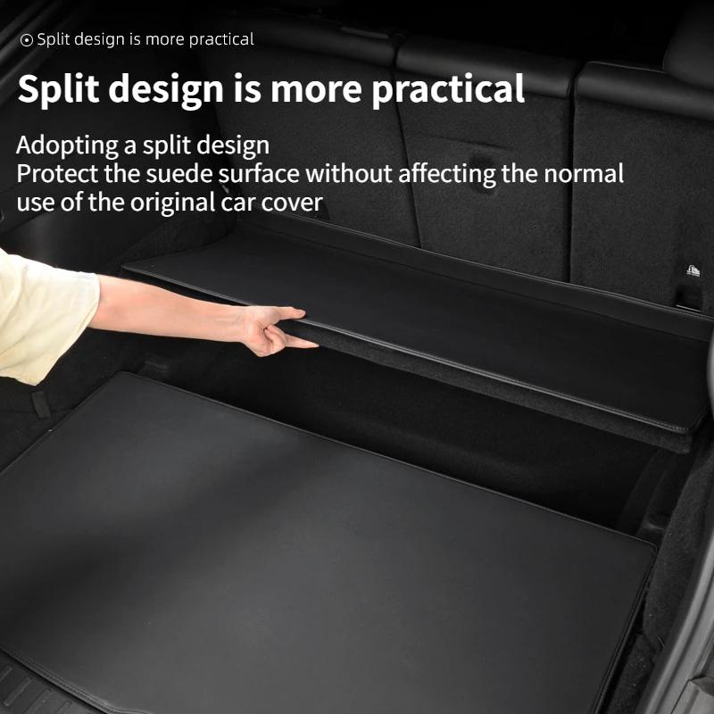 2PCS Trunk Mats for Tesla Model 3/Y/3+ Highland 2021-2025 Leather Trunk Protection Pads Tailgate Pad New Modely 2025 Accessories