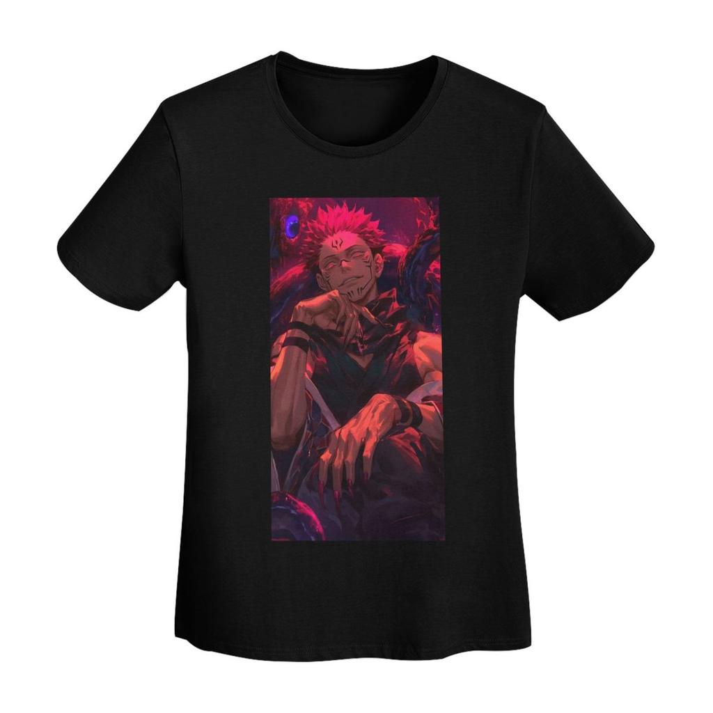 Sukuna RyoUnisex  Jujutsu Kaisen TShirt Women Short Sleeve T Shirts ONeck Clothing Cotton Summer Tees Streetwear