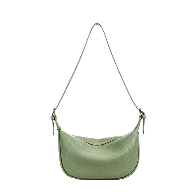 2025 new simple style casual light texture shoulder tote bag fashionable versatile commuter style solid color messenger bag