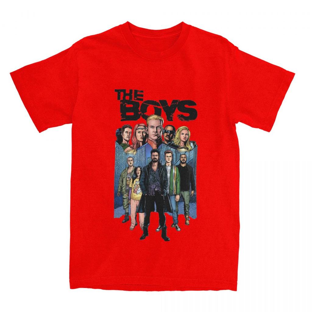 Uomo The Boys Show TV Magliette Poster Polizia Abbigliamento Cotone Estate Divertente Manica Corta T-Shirt Girocollo Hip Hop Fantasia T-Shirt