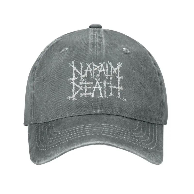 Custom Fashion Cotton Black Heavy Metal Band Napalm Death Grindcore Baseball Cap for Unisex Women Adjustable Adult Dad Hat Spring