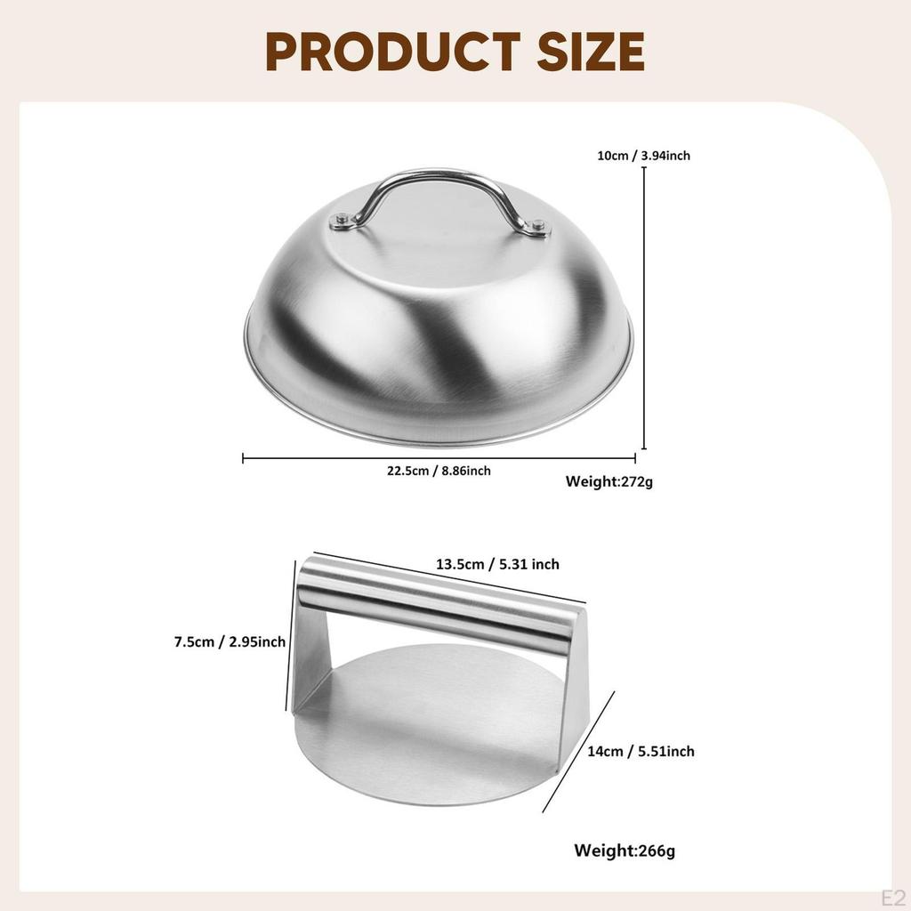 Kopuła do topienia sera Prasa do grilla Pokrywa parowa Pokrywa Metalowa płyta do smażenia do Teppanyaki