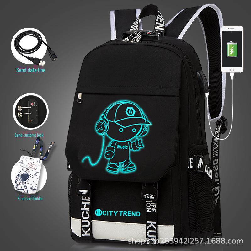 Men's Large Capacity Casual Backpack - Korean Style for High School and Junior High Students