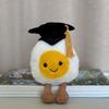 Funny Boiled Egg Graduation Stuffed Toy Cute Food Plush Accessories Fun Graduations Gift