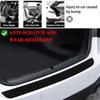 Black rubber rear trunk edge protection scratch protection cover pad for SUV rear bumper
