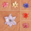 5/24PCS Glitter Artificial Poinsettia Christmas Tree Ornament Home Decor Flower
