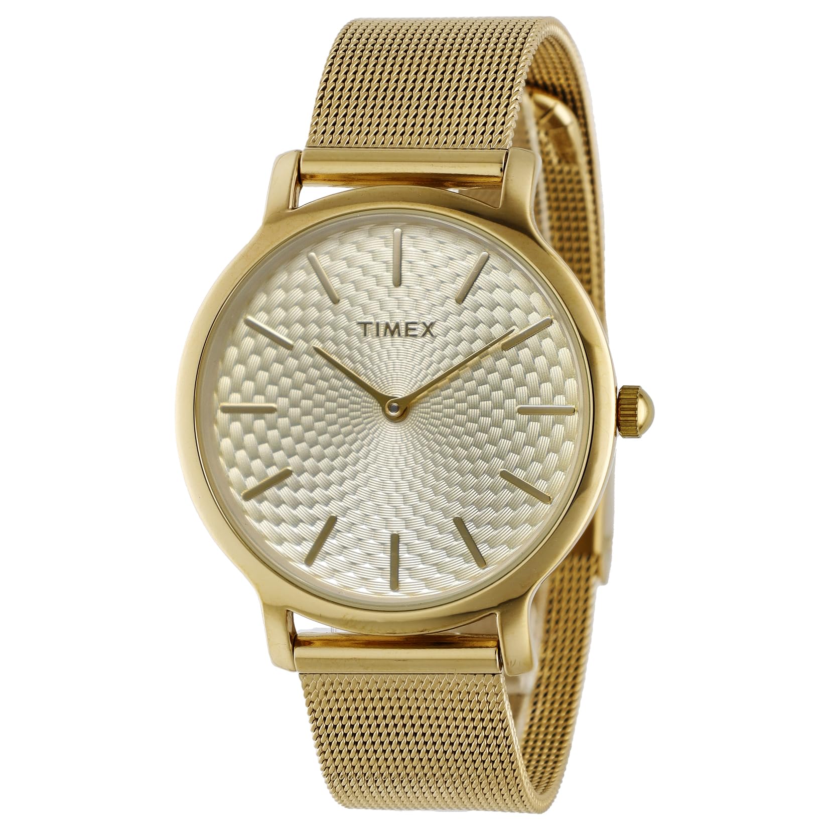 

Часы Timex Metropolitan Skyline TW2R36100 кварцевые 3 ATM водонепроницаемые минеральное стекло золотой циферблат латунь [TIMEX] женские [Товар] золотой
