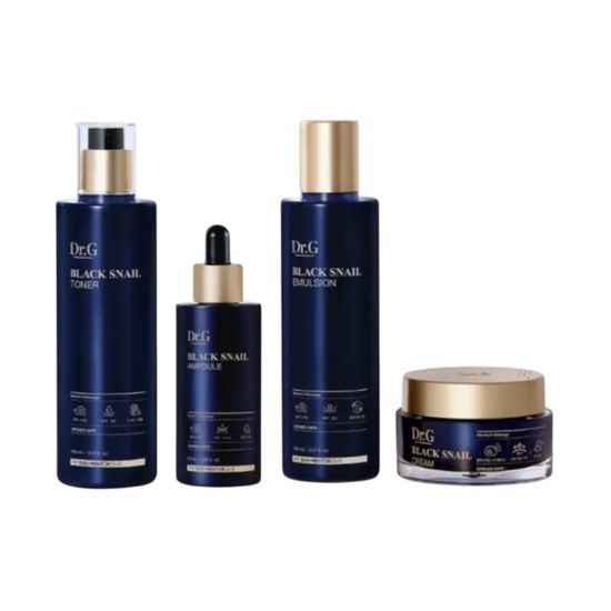 Dr.G Black Snail Prestige Toner ,Emulsion ,Ampoule, Cream Set (with Gift Bag)