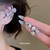 Cold Wind Zircon Flower Pearl Ear Clips Ins Trend No Ear Piercings Ear Bone Clips Light Luxury Earrings Earrings