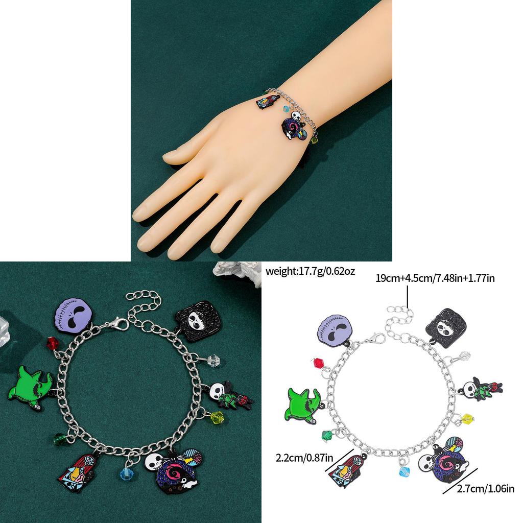 Halloween Cartoon Geistermama Armbänder Mit Legierungsanhänger Für Geschenk Und Partydekoration