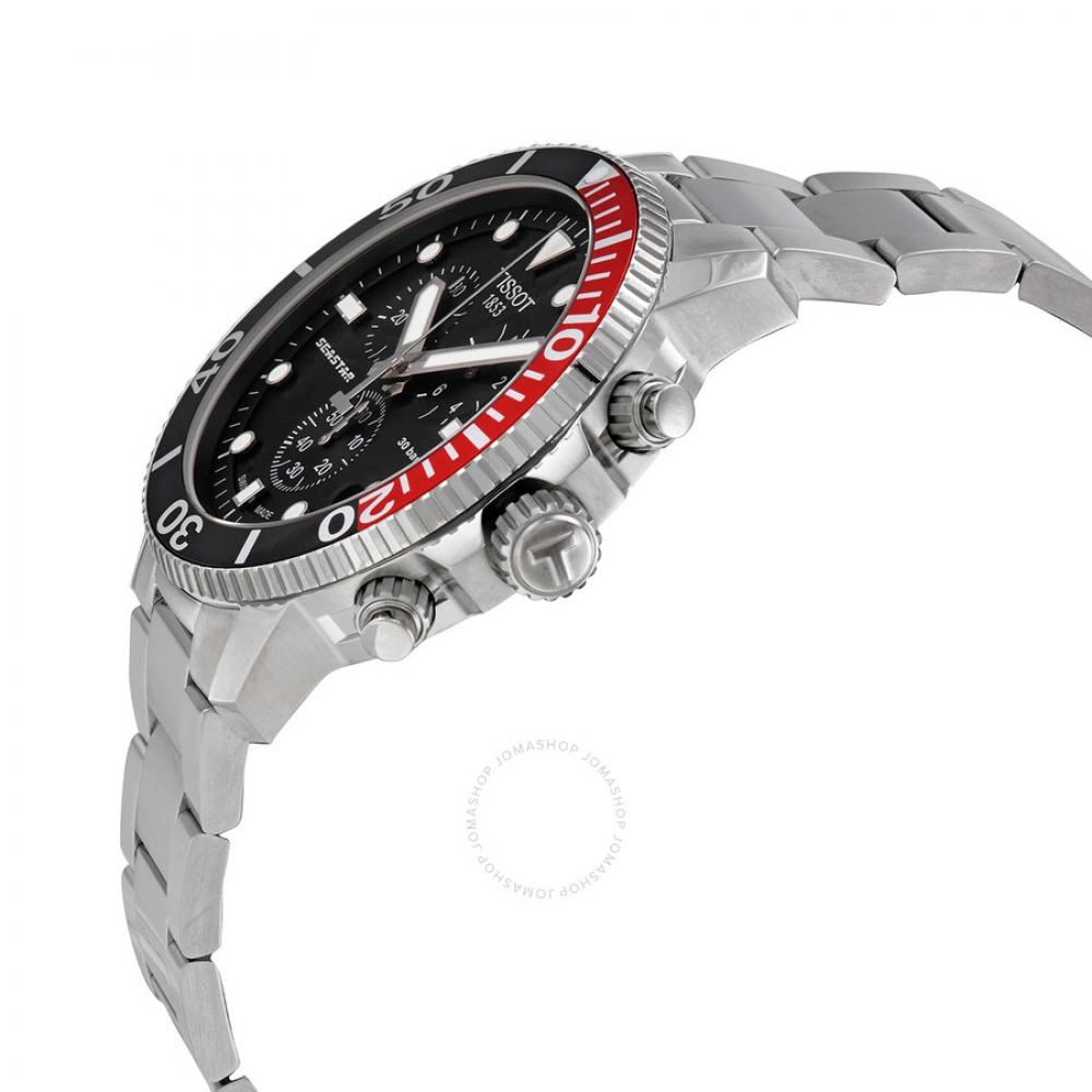 Tissot T SporT Chronograph quarTz Black Dial Men S waTch T120.417.11.051.01