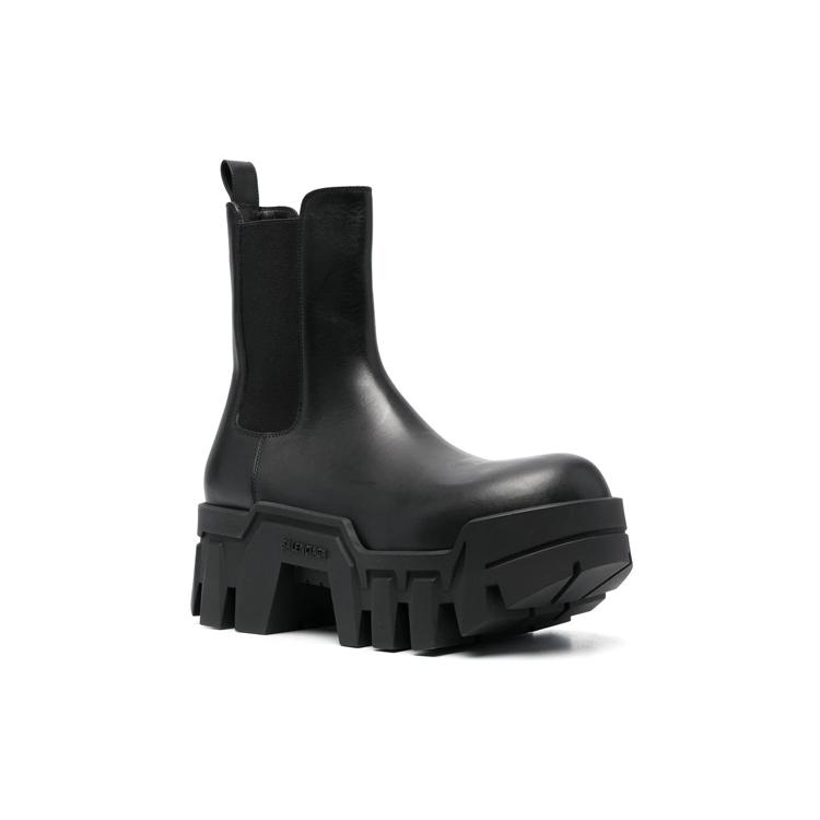 Balenciaga Chelsea Bulldozer 80mm Boots Black Matte Calkskin Men's 693968WBCQ01000
