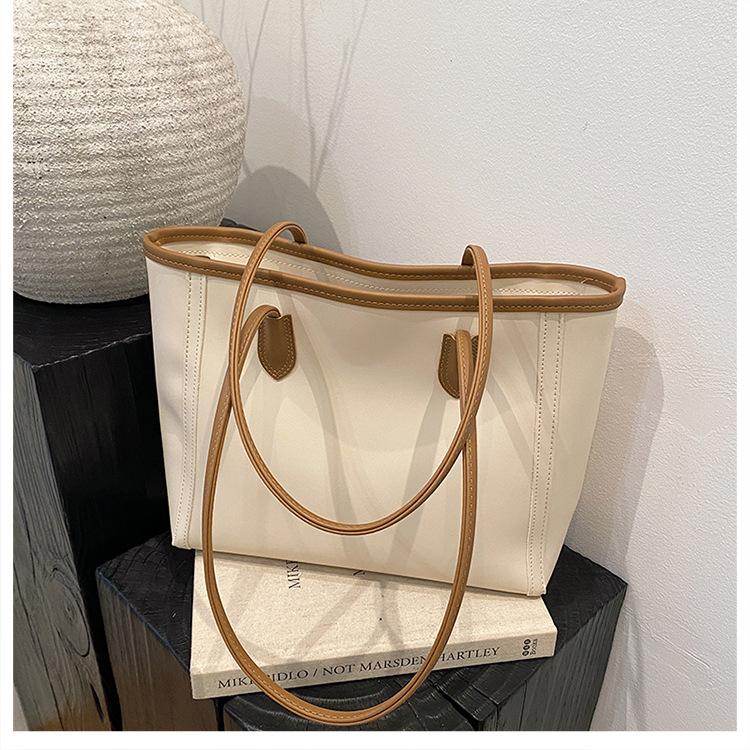 Simple and versatile bag women's large-capacity autumn and winter casual shoulder bag popular commuter tote bag