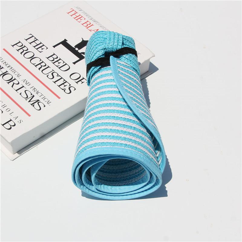 Women's Summer Hat Large Brim Foldable Breathable Empty Top Sun Hat Beach Accessories Outdoor Casual Sunshade Sunhat Visor New