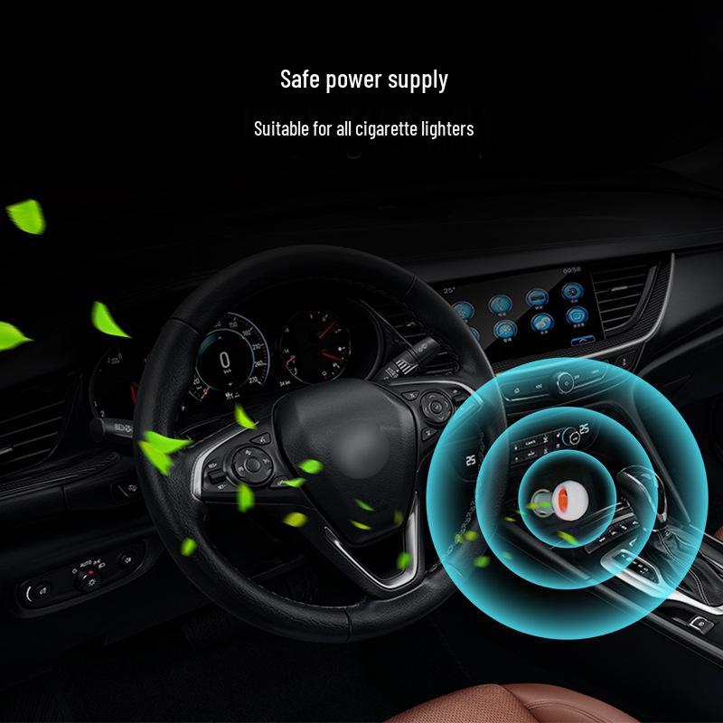 Wireless Portable Mini Car Ionizer Air Purifier & Cigarette Lighter