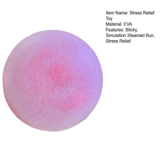 Pink Bun Stress Relief Toy Sticky Simulation Steamed Bun Squeeze Toy Slow Rising Dumpling Shape Sensory Fidget Toy