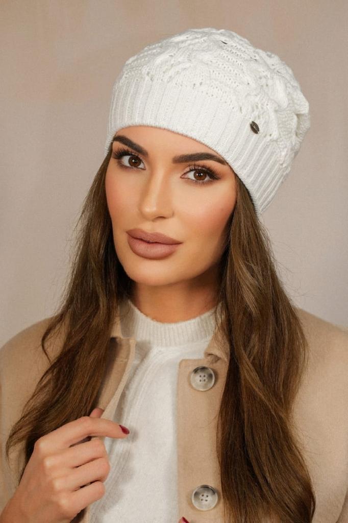 Kamila Women' Winter Hat, Ecru Color