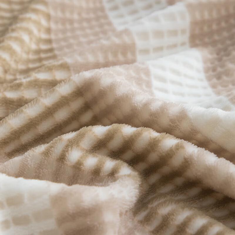 Muji Striped Waffle Milk Velvet Blanket