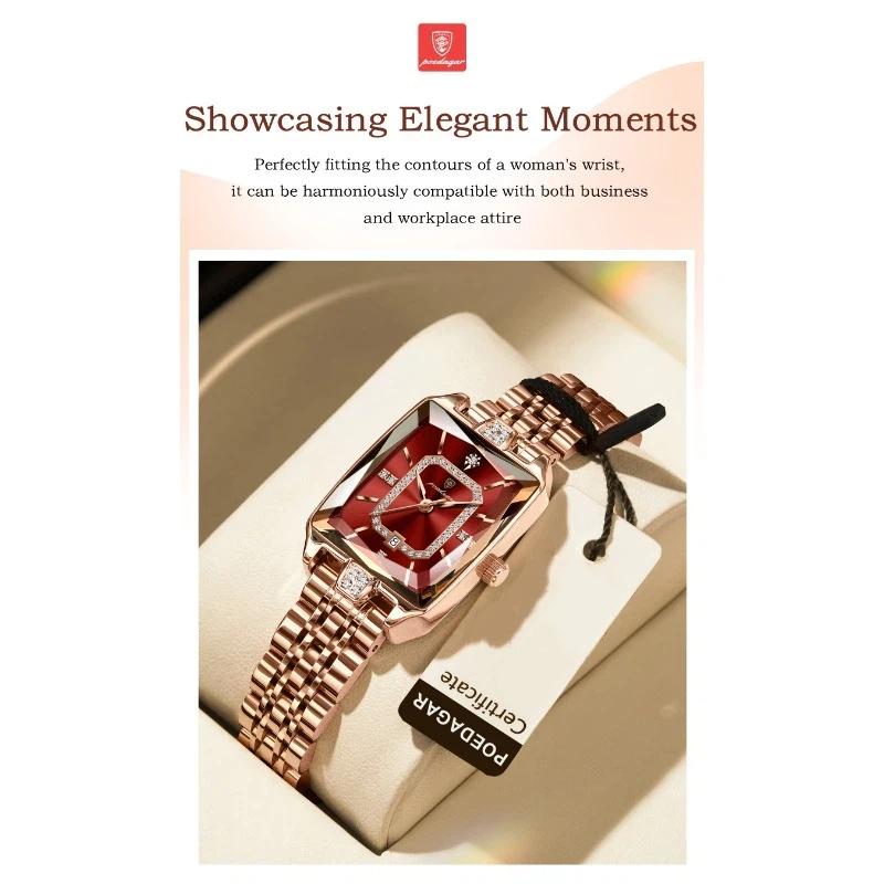 POEDAGAR High Quality Women Watch Waterproof Date Fashion Watches Luxury Stainless Steel Quartz Ladies Wristwatch