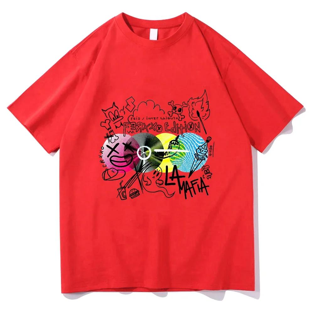 Rapper Feid Music Album INTER SHIBUYA Graphic T Shirts Men Women Hip Hop Y2k Style Tshirt Summer Fashion Casual Cotton Tshirts