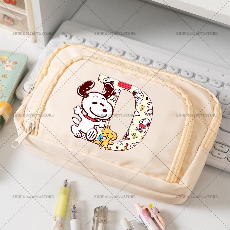 New Snoopys Pencil Case Cartoon Pen Bag Organizer Pouch Student Back To School Supplies Office University Stationery PenBox Gift