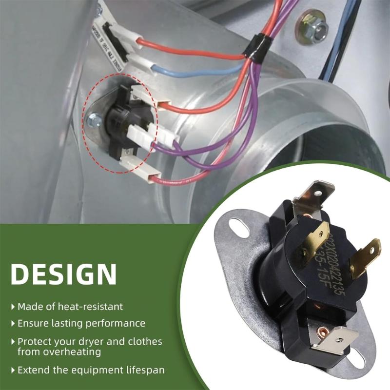 134048800 Dryer Thermostat Suitable for Multiple Models Easy Installation Replacement Part for Efficient Operation