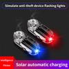 Car Fake Security Light with Cologne Fragrance Diffuser Solar Powered Simulated Dummy Alarm Anti-Theft Caution Lamp LED Flashing