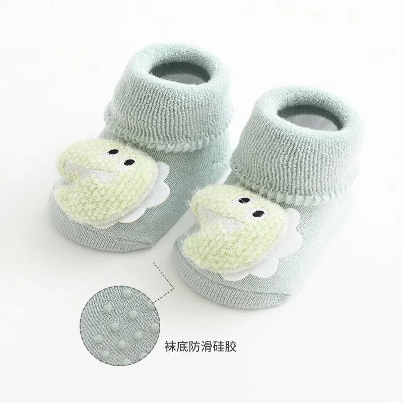 Autumn Winter Thicken Warm Stitch Cotton High Long Socks Cute 3D Doll Boy Girls Floor Clothing for Baby Kid Children Accessories