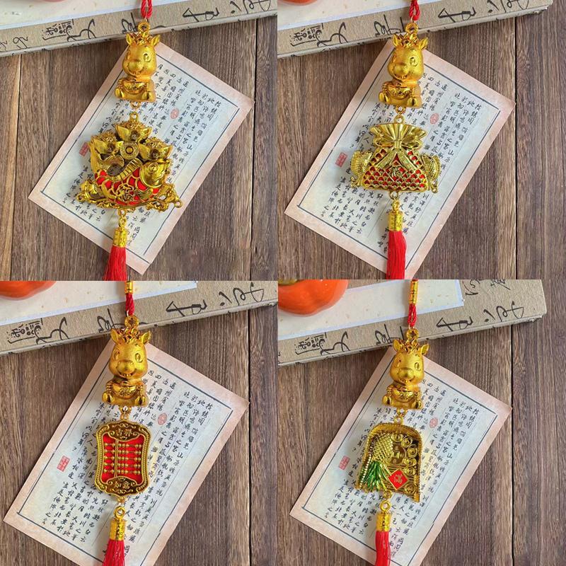 2026 Year Of The Horse Wall Hanging Ornament  Year Lucky Decoration Housewarming Green Plant Potted Small Pendant Gifts