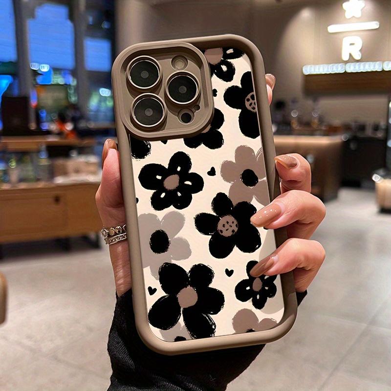 Brown Sunflower Pattern Phone Case Suitable for iPhone 17 16 15 14 13 12 11 Pro/Max/Plus Anti Drop and Shockproof Back Cover