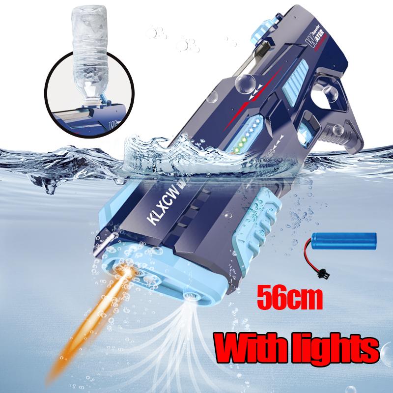 43-56Cm Pool Toy Integrated Manual And Automatic Watergun Electric Water Gun Automatic Absorbing Water Gun With Lighting Toy Gun