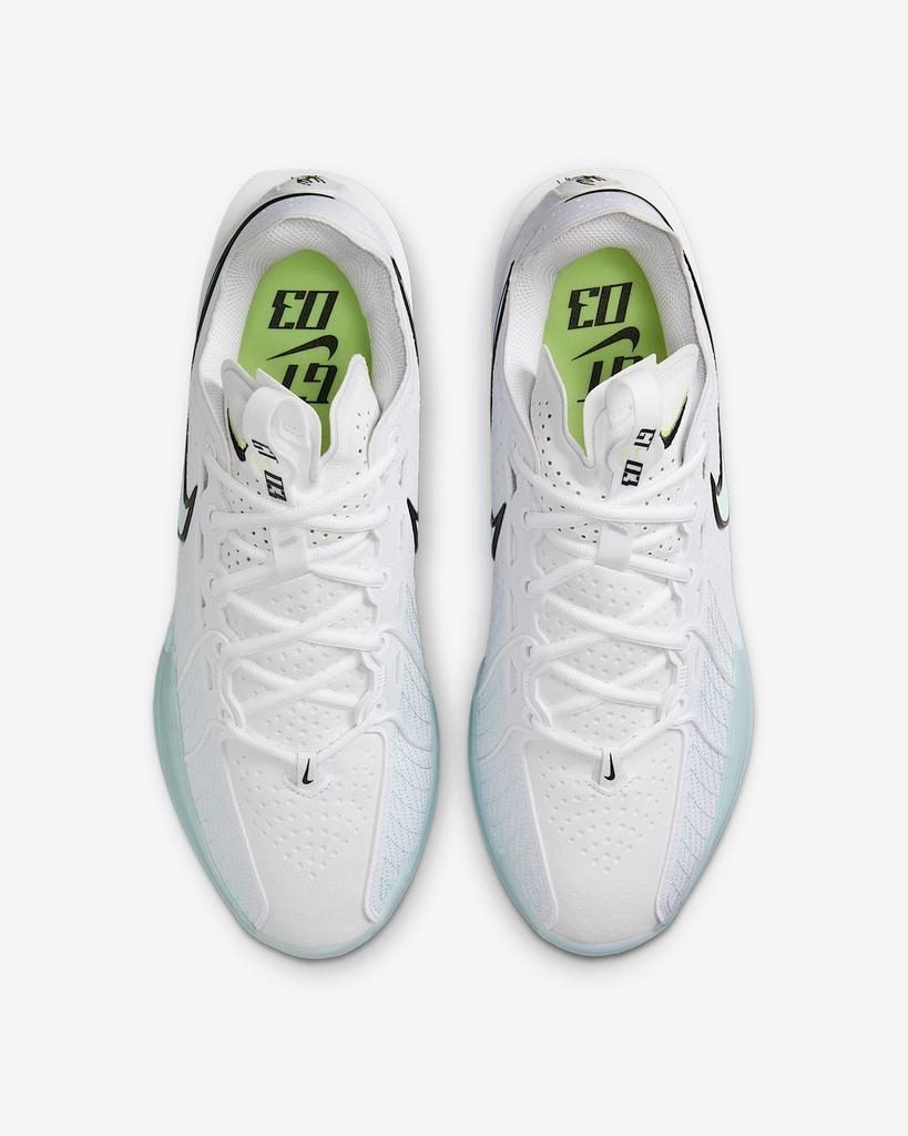 DV2918-104 Nike Zoom GT Cut 3 White Metallic Silver Light Lemon Twist (Men's)