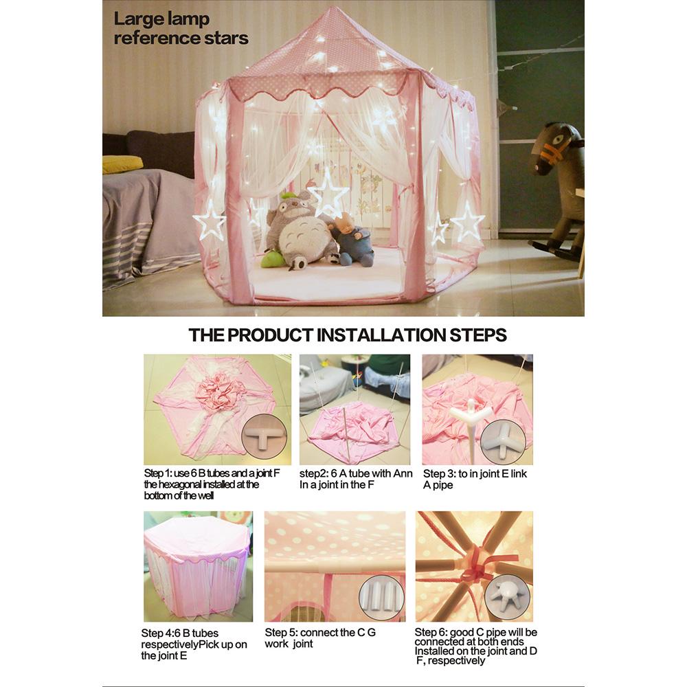 twinkle star princess castle play tent
