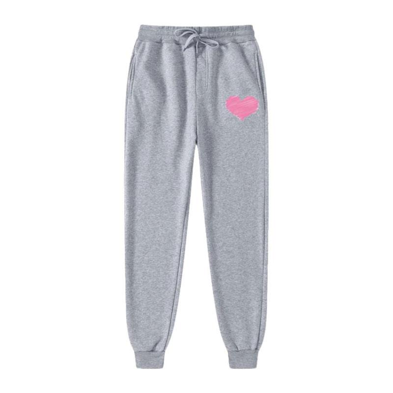2025 Damen Herzdruck Sweatpants Täglich Lässig Outdoor Mode Einfache Sport Jogginghose Freizeit Fitness Jogginghose Fleecehose